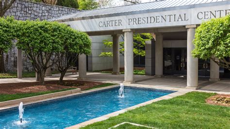The Carter Center One Copenhill 453 John Lewis Freedom Parkway NE Atlanta, GA 30307. The Jimmy Carter Library and Museum, which adjoins The Carter Center, is owned and operated by the National Archives and Records Administration of the federal government. The Center and Library are known collectively as The Carter Presidential Center. 